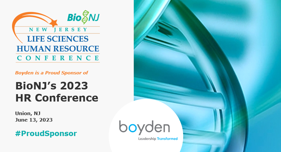 Boyden Joins as Sponsor of BioNJ 2023 HR Conference Executive Search
