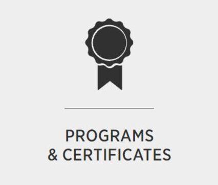 PROGRAMS & CERTIFICATES