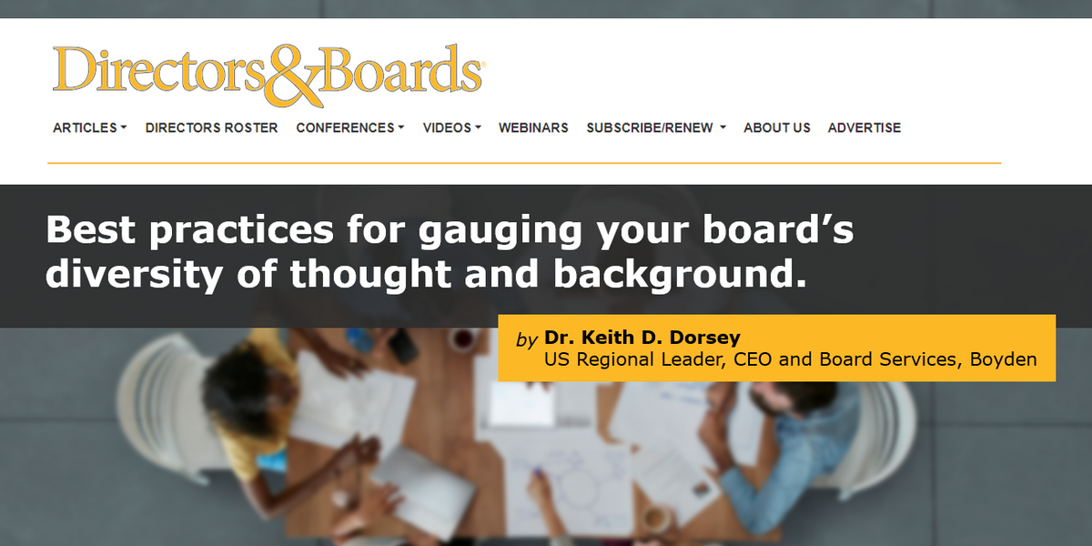 Directors & Boards: Best Practices for Gauging Your Board’s Diversity ...