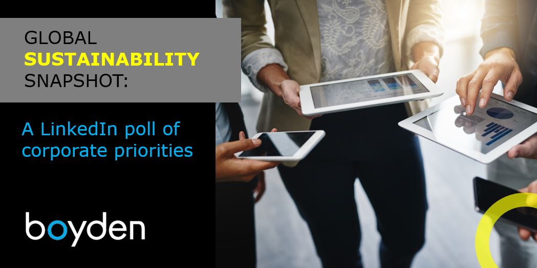 Global Sustainability Snapshot: A LinkedIn poll at corporate priorities ...