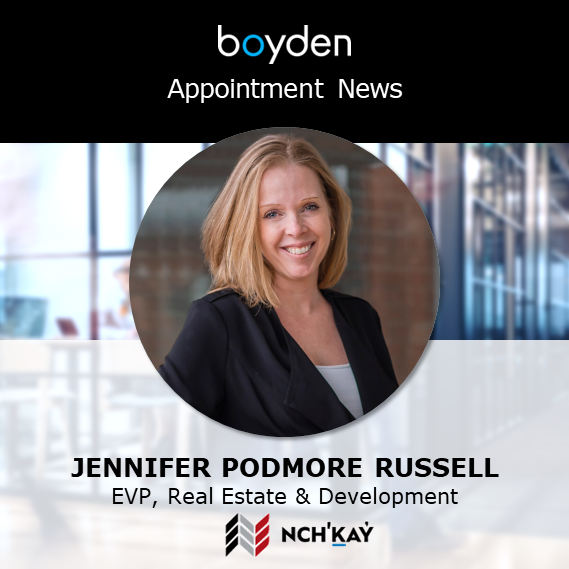 Nch’ḵay̓ Announces New EVP, Real Estate and Development Executive